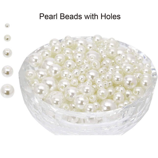 Pearl Beads ABS Loose Spacer Bead Craft Beads with Holes for DIY Jewelry  Making Vase Filler Home Decor 3/4/6/8/10/12/14/16mm - AliExpress